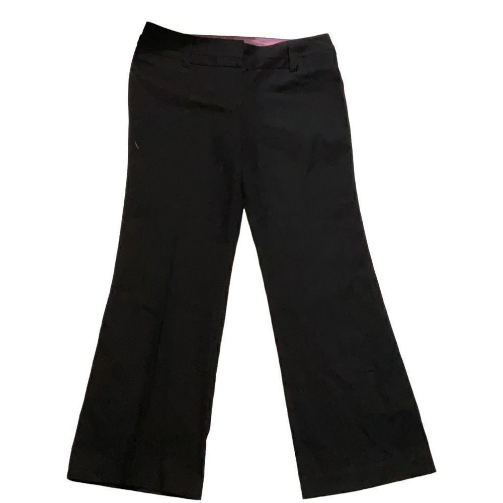 Apostrophe Womens Black Wide Leg Cotton Blend Pants Misses Size 12 NWT